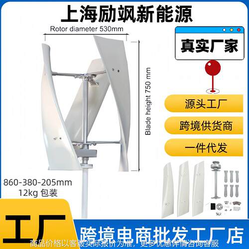 厂家直销 垂直轴风力发电机 100-300 磁悬浮风力发电机微风启动