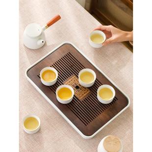 茶盘家用功夫茶具托盘干泡台小型茶海茶台一人用放茶杯水杯沥水盘