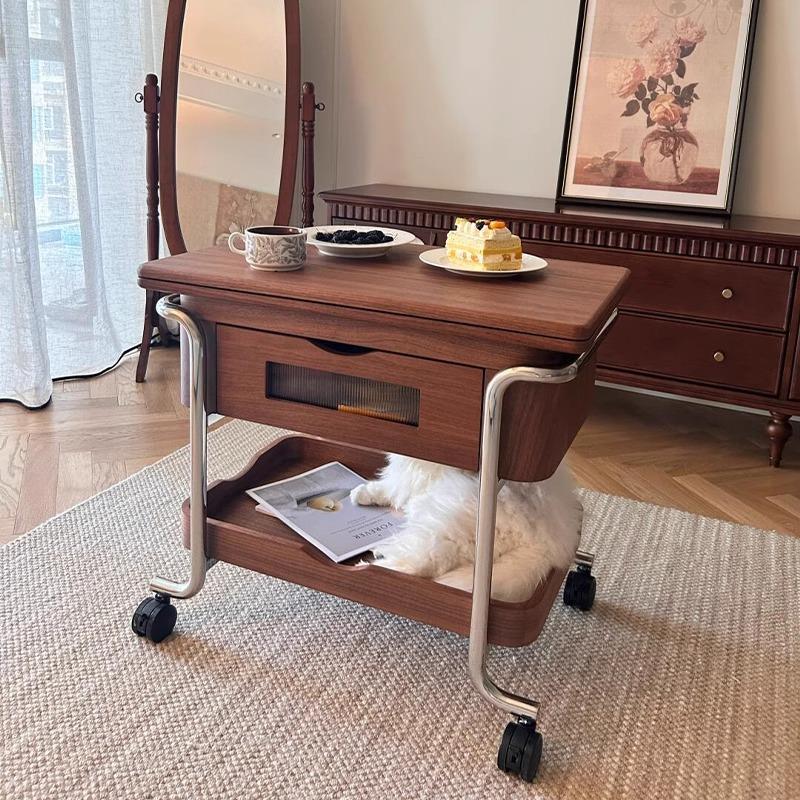 法式复古茶几客厅家用小户型现代简约轻奢茶桌小桌子茶几小推车