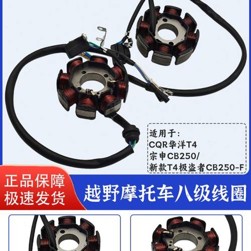 CQR华洋卒玛白板机CB250 新款T4极盗者3宗申大头机CB250F磁钢线圈