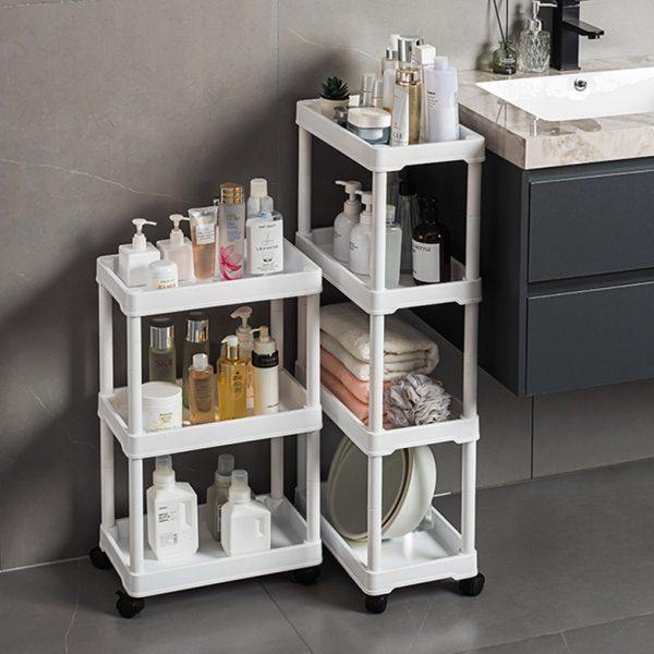卫生间置物架落地塑料浴室架子洗手间夹缝厕所用品多层脸盆收纳架,家庭/个人清洁工具,浴室角架/置物架,淘宝优惠券,粉丝福利购,淘宝优惠卷