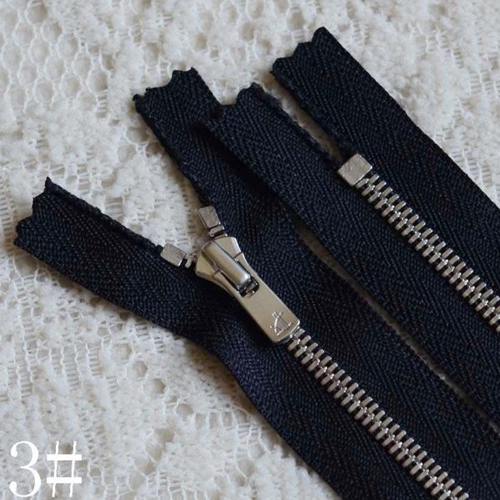 3#白铜玉米牙闭口黑拉锁10-80cm Excella拉链 手工链条配件