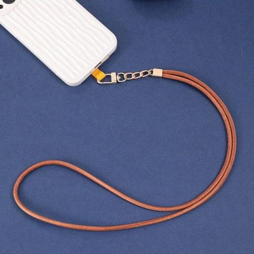 Clove 复古手机链挂脖款皮质简约风带垫片手机壳挂绳款男女配饰