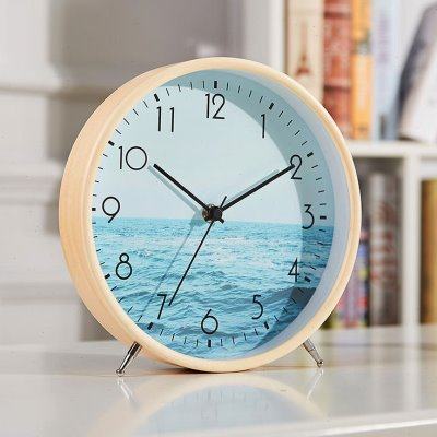 北欧实木座钟台钟现代简约创意时钟客厅卧室摆件静音桌面台式钟表,家居饰品,座钟,淘宝优惠券,粉丝福利购,淘宝优惠卷