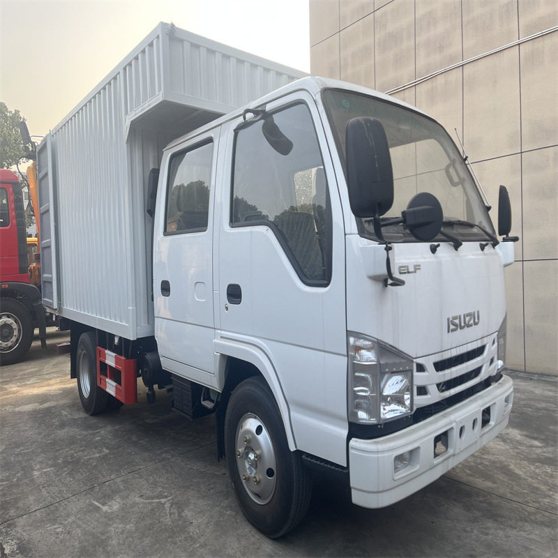 ISUZU双排厢式货车3吨栏板载货车右舵五十铃冷藏运输车冷链车