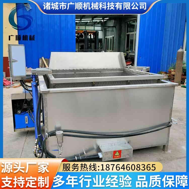 鸡爪卤味设备 方形电加热鸡爪油炸锅 方形自动出料肋排煮锅