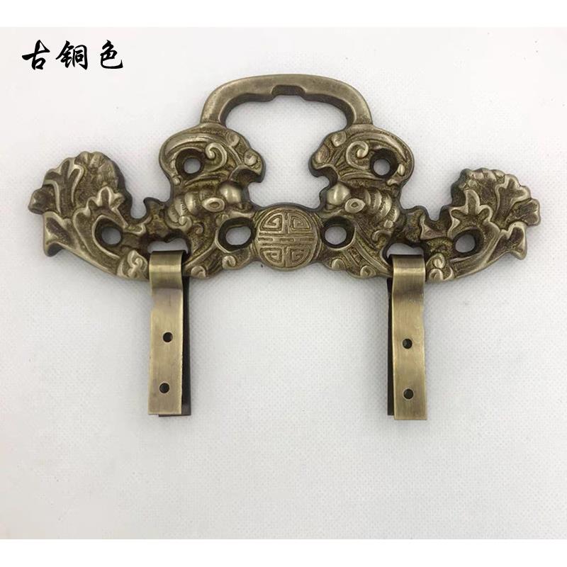 中式仿古铜配件画框牌匾字画匾额纯铜相框挂件复古对联装饰挂钩
