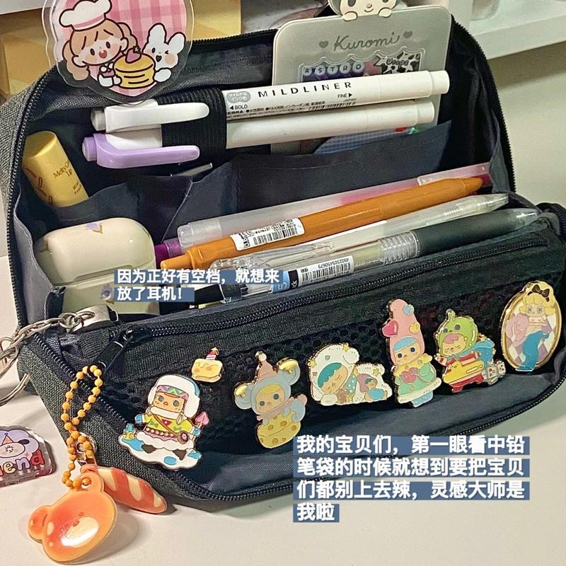 【送小新别针】国誉笔袋HACO一米新纯可站立式文具袋日系大容量多