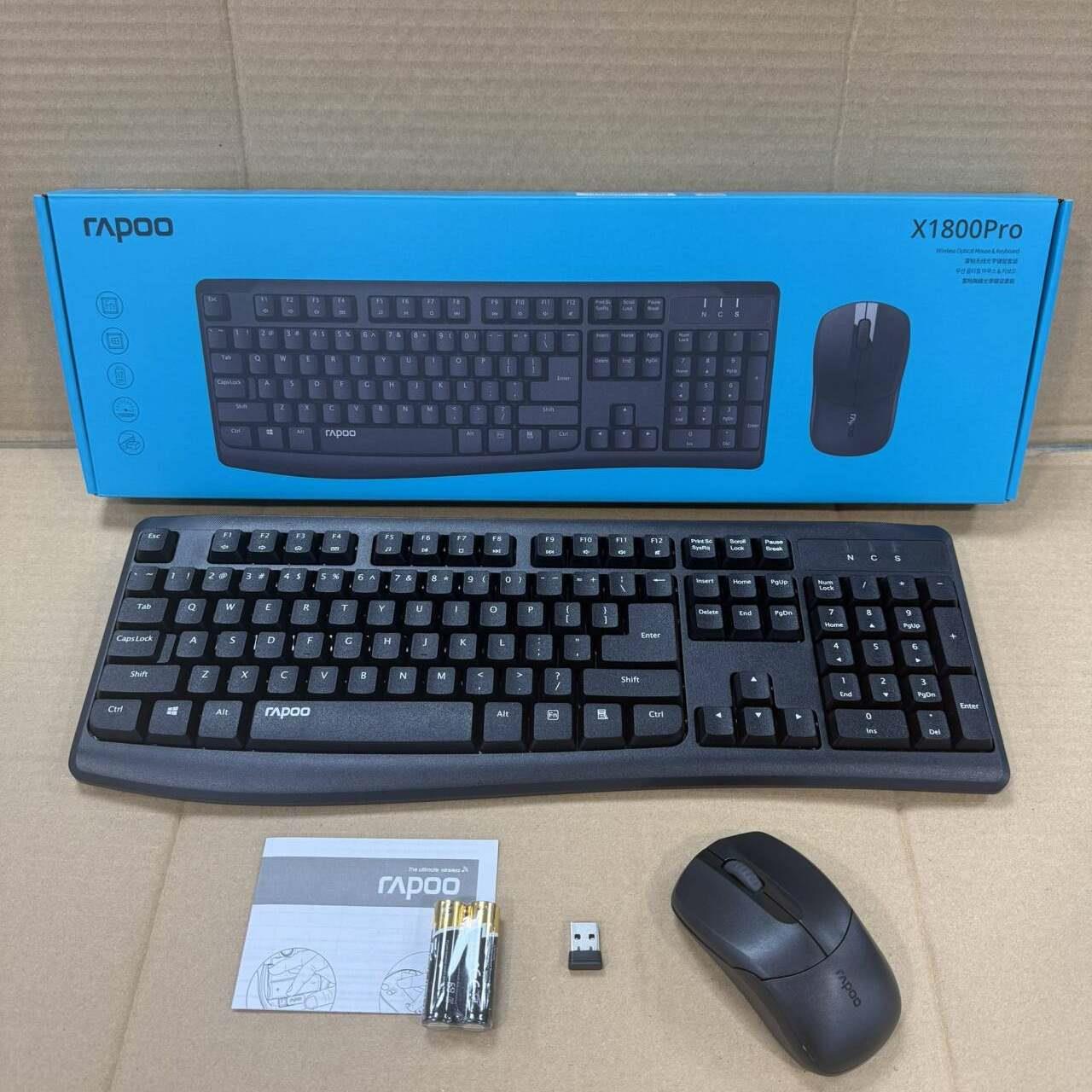 雷柏X1800PRO无线键盘鼠标套装时尚防水多媒体办公家用键鼠轻音