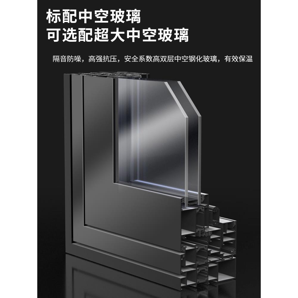 温州断桥铝门窗定制铝合金纱窗一体玻璃封阳台隔音推拉平开落地窗