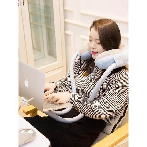 u型枕两用便捷手机架靠枕长途旅行枕头护脖子懒人平板支架护颈枕