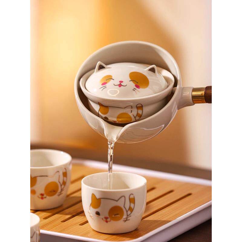 功夫茶具套装2025新款女生高颜值便携式茶壶旅行茶具一人饮