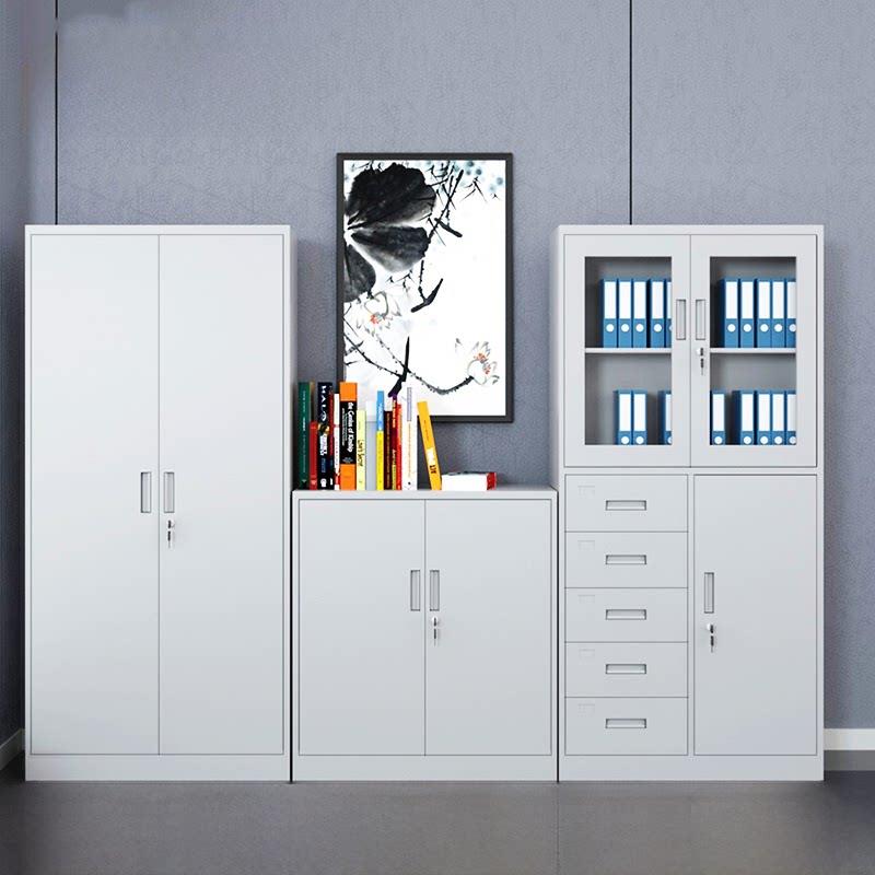 采购产品办公文件柜，铁制储物柜，带锁钢文件柜，玻璃门凭证柜，