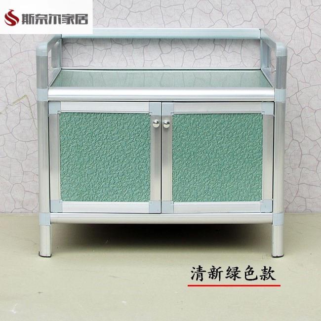 加厚304不锈钢橱柜简易碗柜出租房用家庭厨房放碗的小柜子置物架