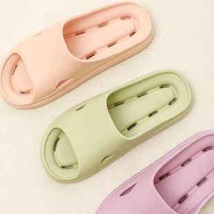 女厚底踩屎感室内防滑软底洗澡男家居家用夏天 漏水速干浴室凉拖鞋