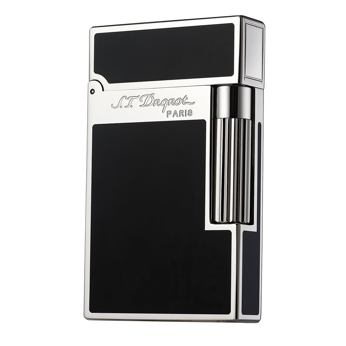 S.T.Dnqnot都捷都澎朗声纯黄铜侧滑轮充气打火机高端新款黑漆送礼