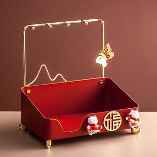 柜玄關家居裝 入戶門口放鑰匙收納擺件客廳輕奢鞋 飾品化妝品收納盒
