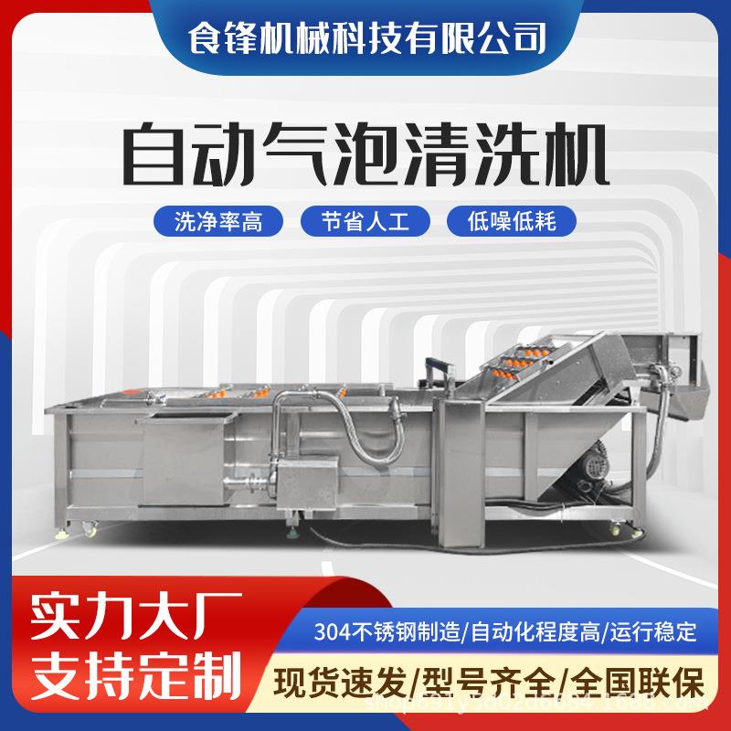 气泡清洗机全自动连续式气泡清洗机果蔬清洗机苹果荔枝清洗机设备