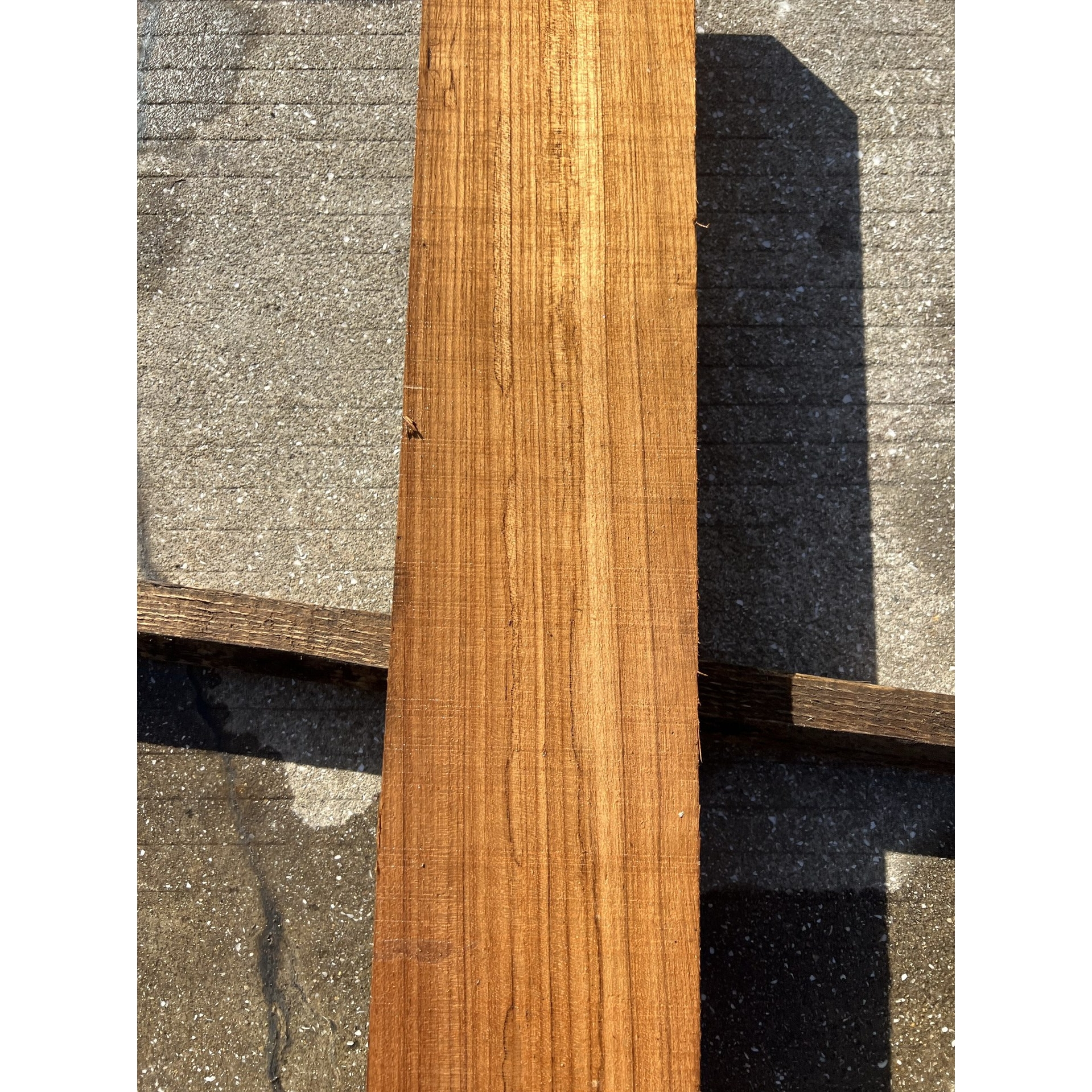 缅甸柚木瓦城料黑线直纹毛料书桌椅子纯实木大板板材木板木材木料