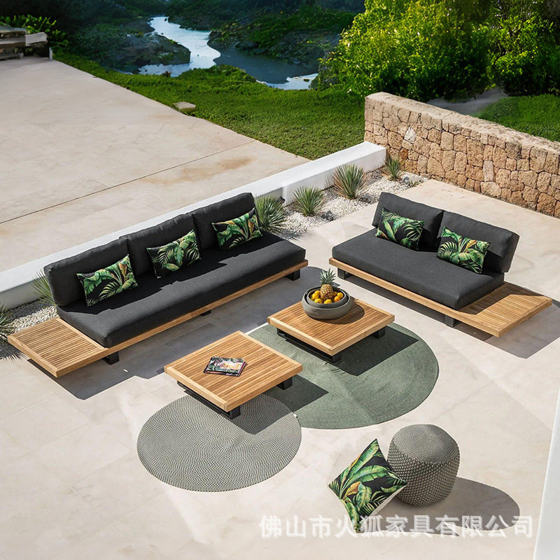 户外沙发出口阳光房防水室外庭院别墅酒店阳台实木组合藤椅沙发,住宅家具,户外沙发,淘宝优惠券,粉丝福利购,淘宝优惠卷