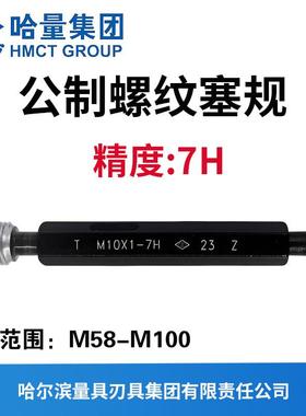 哈量螺纹塞规 通止规 精度7H M52 M55M56M58 M60M64M68M75M80-100