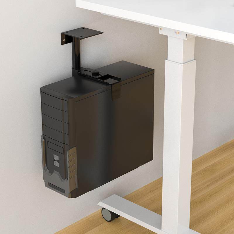 电脑主机托 托架桌上型电脑箱悬空支架悬挂式挂墙置物架桌下固定