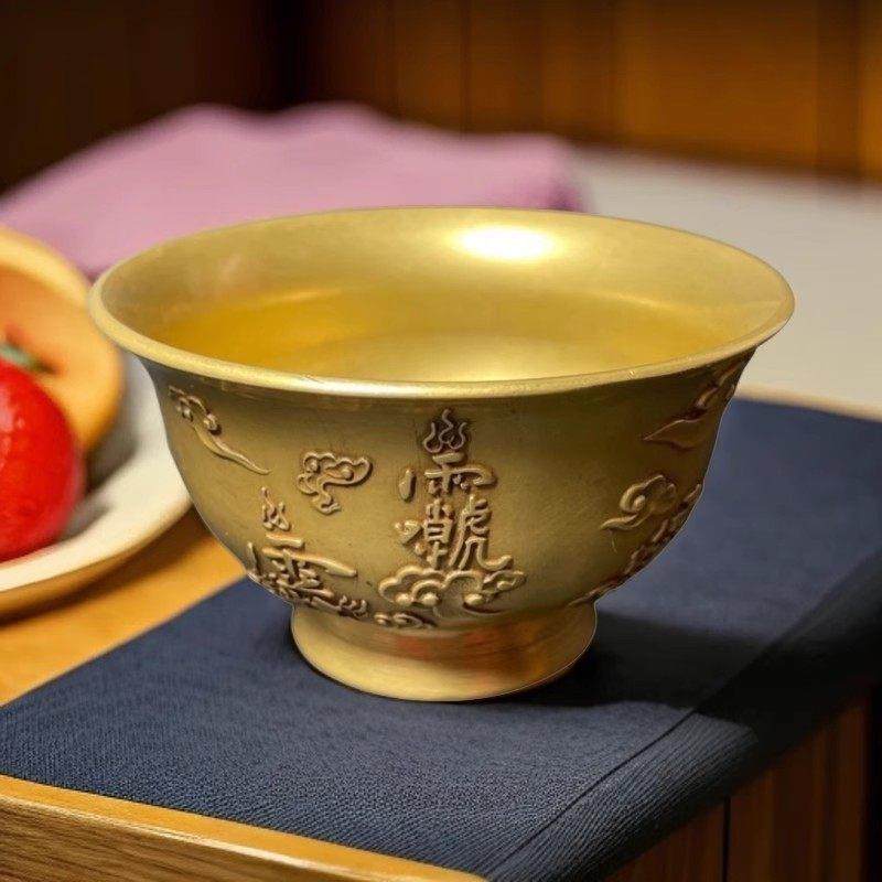 道家用品铜敕水杯净水杯道士用具供水杯讳字杯紫微讳雨渐耳铜碗,家居饰品,装饰摆件,淘宝优惠券,粉丝福利购,淘宝优惠卷
