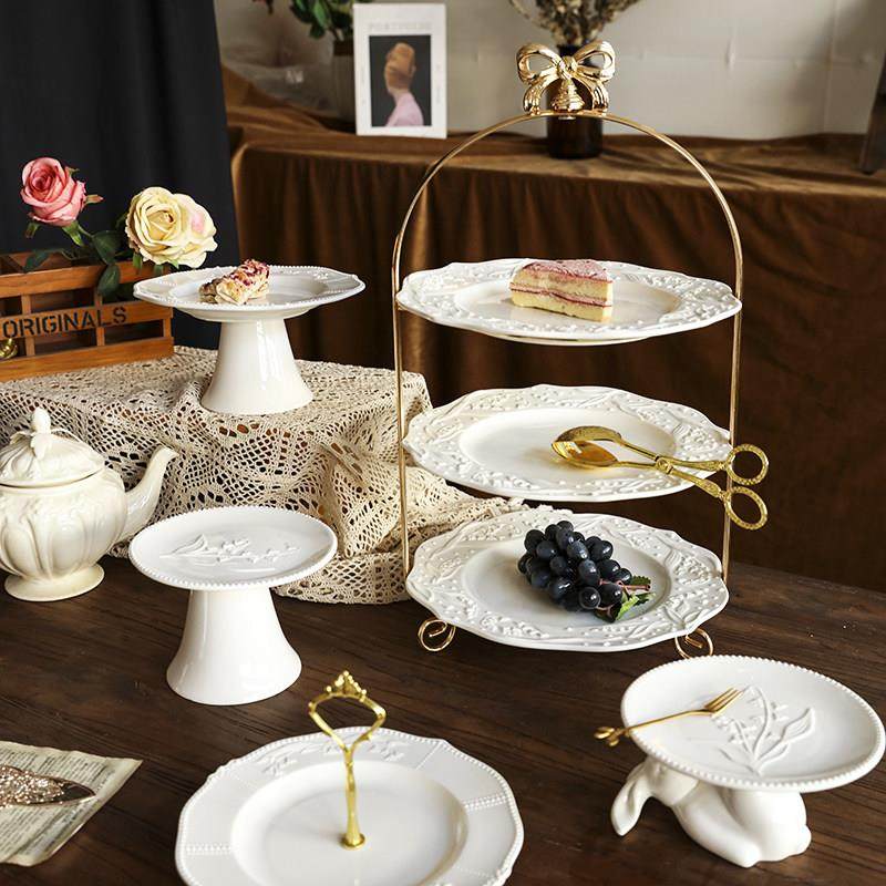 下午茶餐具水果多层架宴会甜品台展示架陶瓷高脚托 托盘蛋糕甜品,餐饮具,果盆/果盘/果篮,淘宝优惠券,粉丝福利购,淘宝优惠卷