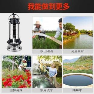 上海人民潜水泵220v抽水机家用不锈钢污水泵化粪池排污泵清水泵