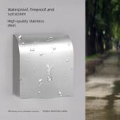 不锈钢防水盒户外金属开关防溅盒86型防火螺丝款 免打孔插座防水罩