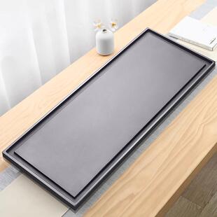 天然乌金石茶盘2025新款家用简约石头茶海大小号现代石材茶台石盘