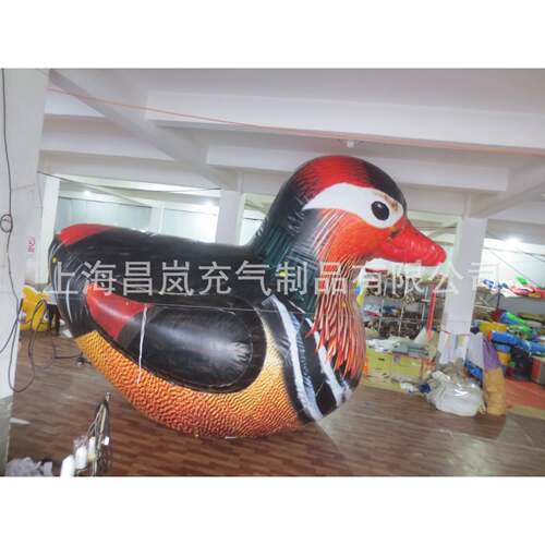 厂家供应充气鸳鸯卡通水上漂浮美陈气模做