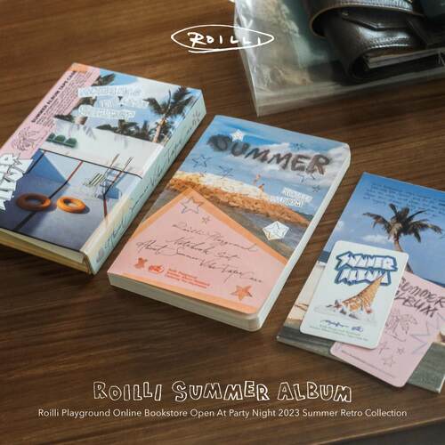 ROILLI SUMMER 夏末笔记本套装 B6全彩摄影插画手帐明信片贴纸