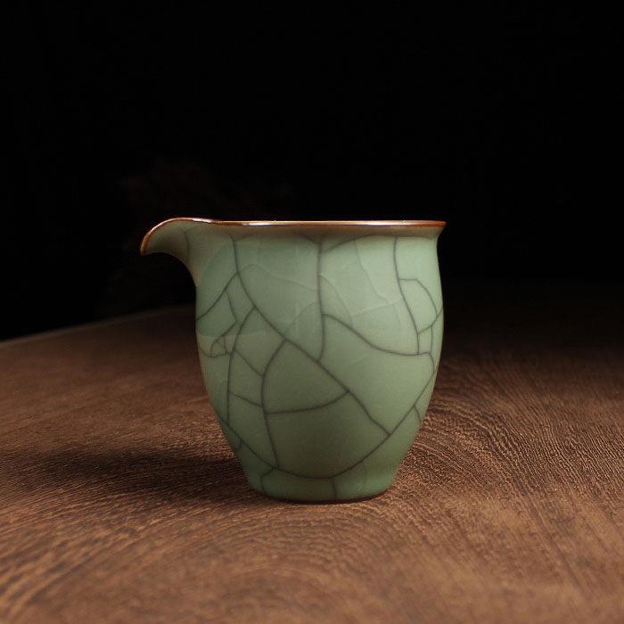 龙泉市青瓷开片冰裂纹大号公道杯茶海分茶器陶瓷功夫茶具零配匀杯