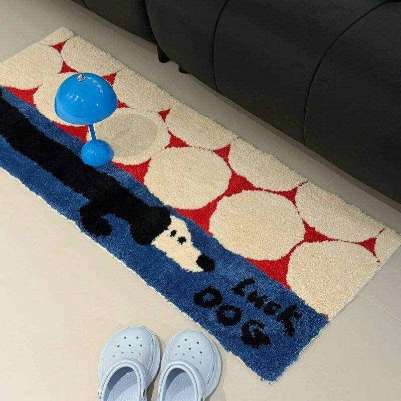 小狗客厅沙发卧室床边彷羊绒脚垫地毯可爱簇绒植绒防滑地垫,居家布艺,地毯,淘宝优惠券,粉丝福利购,淘宝优惠卷