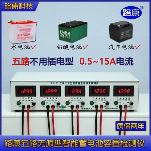 路康五路无源型智能蓄电池容量测试仪电动车电池放电仪精准放电机