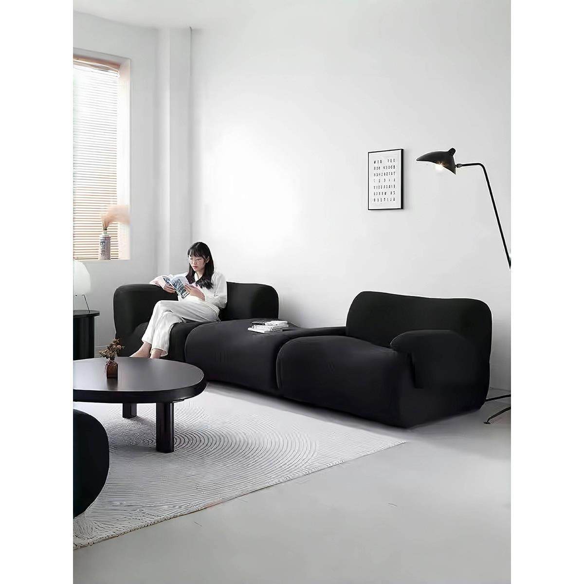 真空压缩北欧风羊羔绒直排客厅模块自由组合意式极简创意布艺沙发,住宅家具,布艺沙发,淘宝优惠券,粉丝福利购,淘宝优惠卷