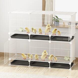 芦丁鸡饲养箱子农村小鸡笼子铁丝网鹌鹑舍家用庭室外三两层特大码