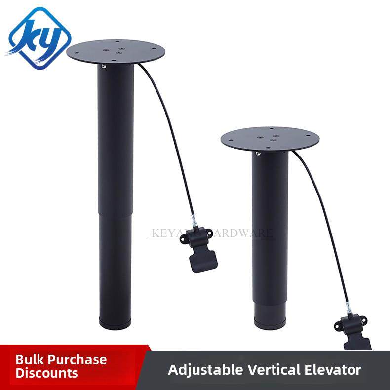 气动线控咖啡桌升降机手动垂直堆叠五金多功能家具配件支架