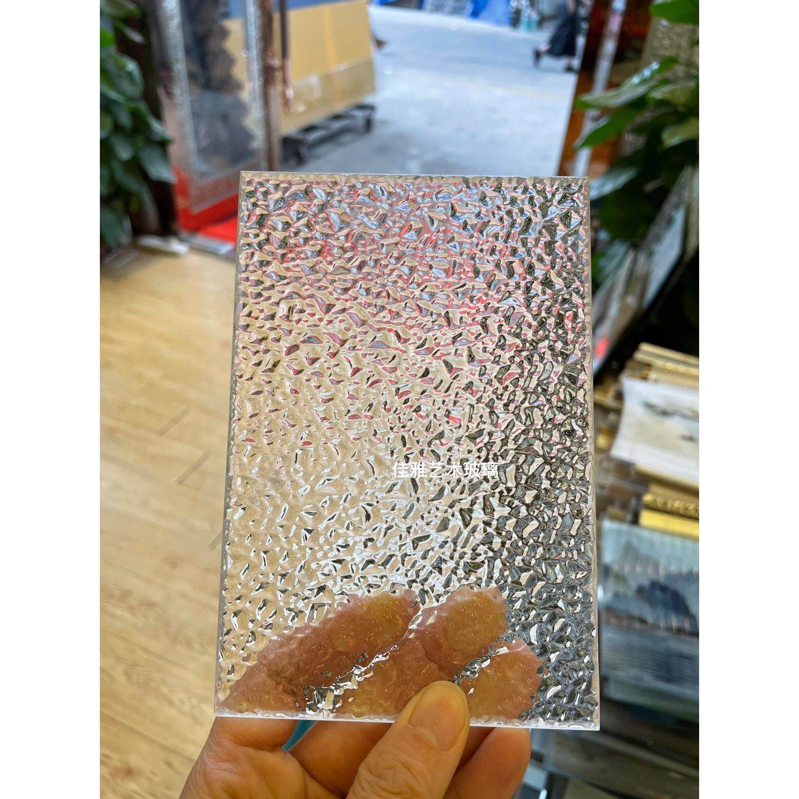 超白钻石艺术压花玻璃定制中欧风格屏风隔断客厅化妆室钢化磨砂