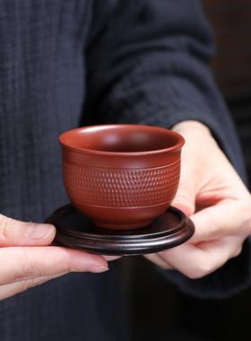 原矿纯手工紫砂茶杯功夫茶具配件主人杯个人杯单杯品茗杯高档中式