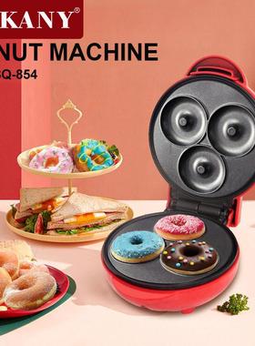 德国SOKANY甜甜圈机家用小型3孔迷你烘焙机电饼铛儿童蛋糕机