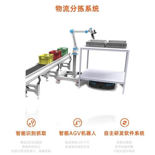 物流分拣解决方案可搭配机械臂法奥UR发那科