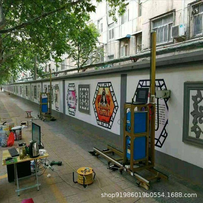 墙体彩绘机5d立体文化背景墙壁画打印机户外广告3D墙面喷绘机