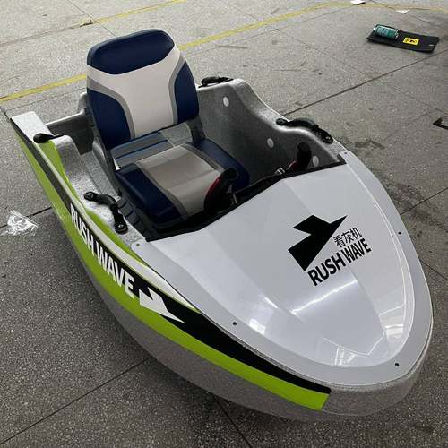 看灰机电动卡丁船水上冲浪艇新款网红双人运动喷射快艇