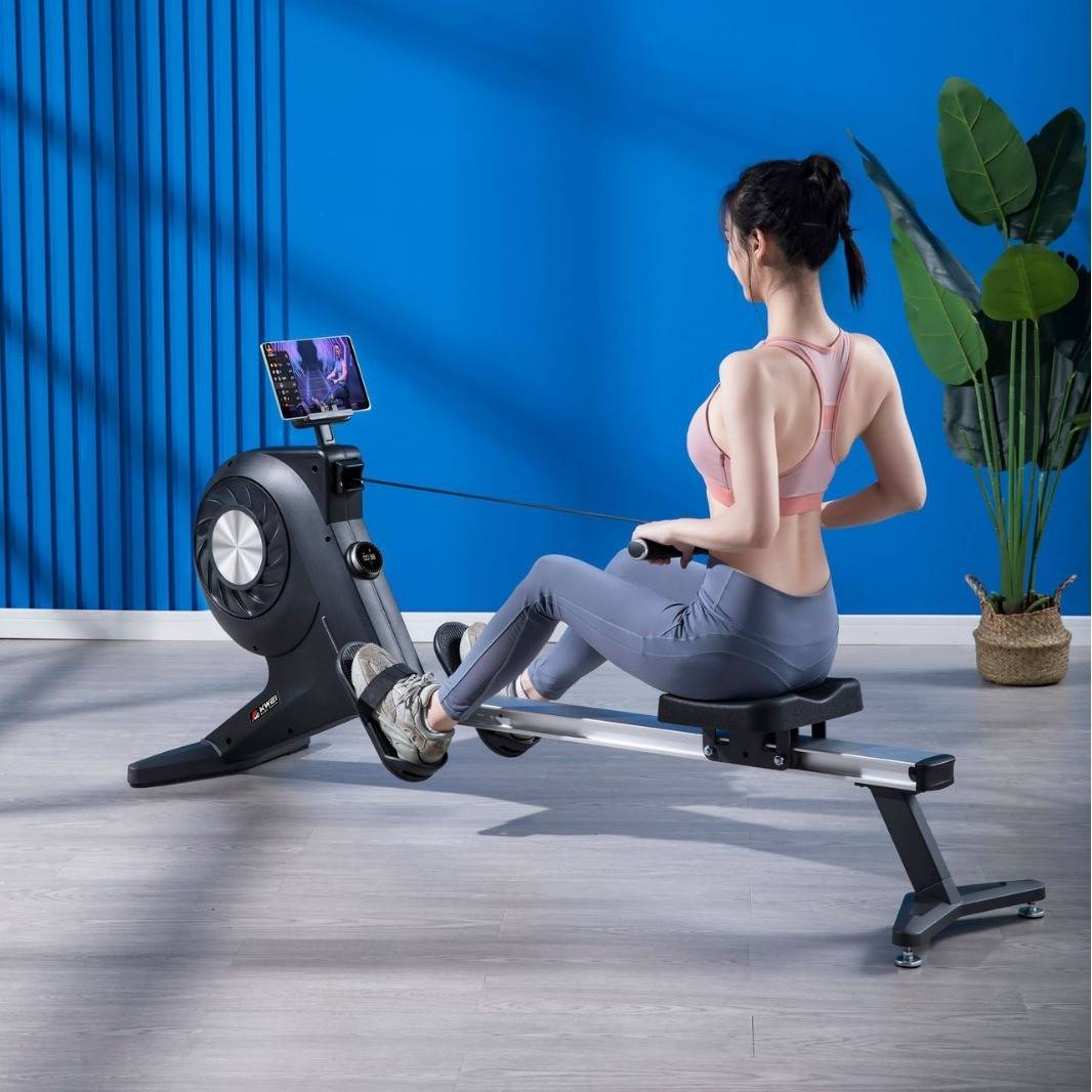 跨境工厂直销划船机超燃脂划船机家用磁控有氧划水运动健身器材