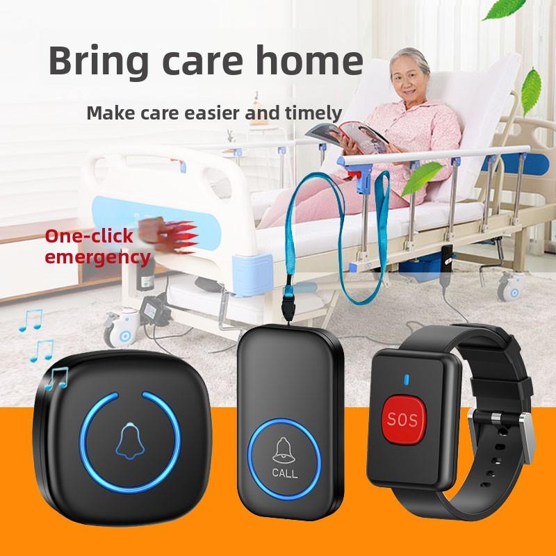 老人呼叫器无线门铃病人一键呼救器老年人报警手环紧急按铃平安钟