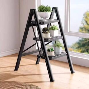 加厚室内乔迁小梯子人字梯多功能花架折叠梯子家用楼梯可折叠梯凳