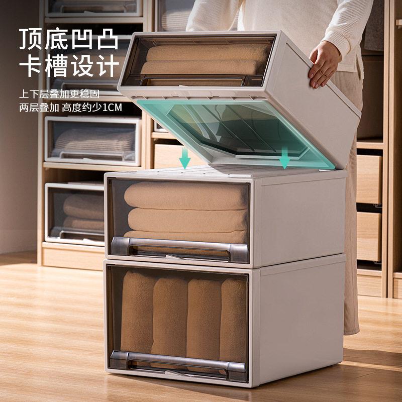 衣物收纳柜抽屉式防尘特大号加厚收纳箱子卧室简易衣柜衣服收纳