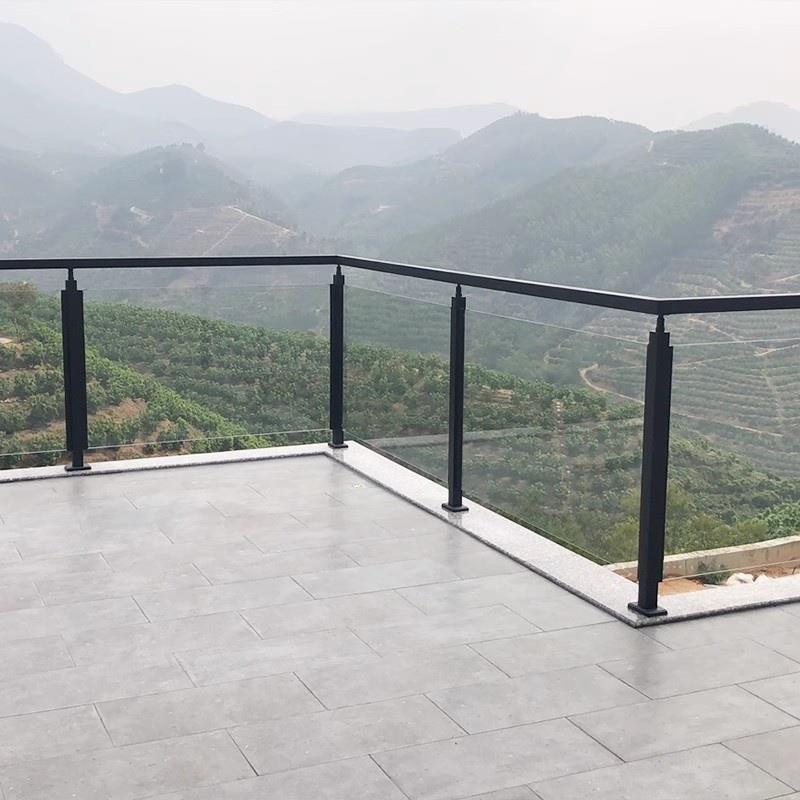 不锈钢玻璃楼梯扶手护栏自建房家用阳台栏杆室内室外工程立柱